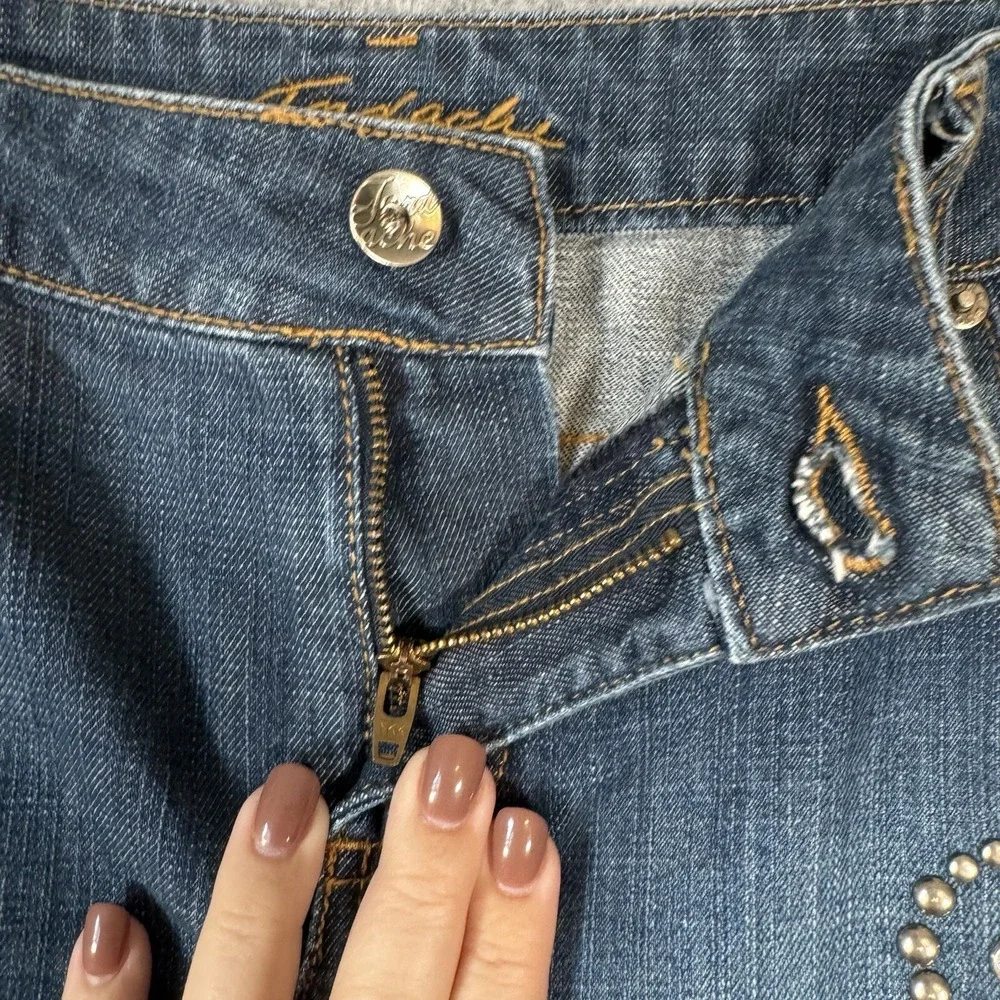Vtg Y2k Jordache Denim Pleated Mini Skirt Juniors 11/12 Beaded Babydoll Bratz